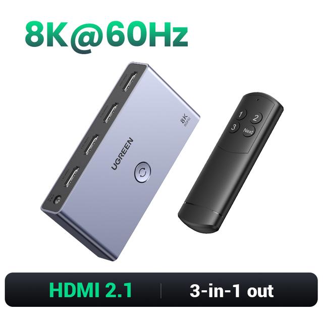 HDMI переключатель 3 - 1 UGREEN HDMI 2,1 8K 